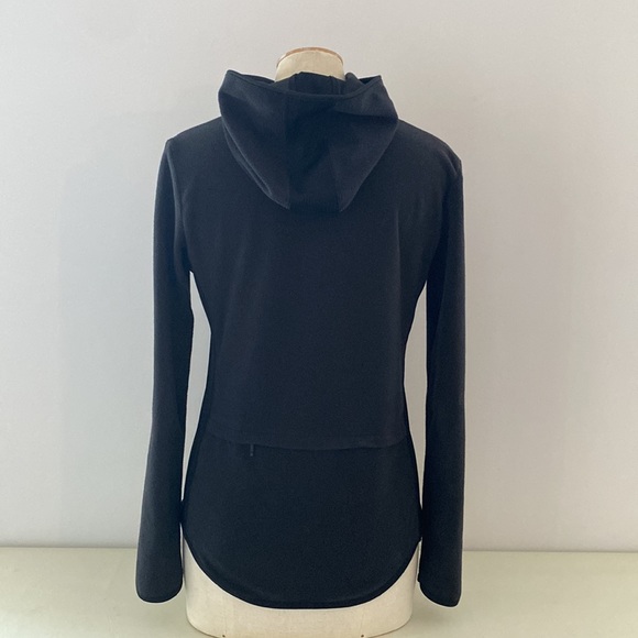 Tommy Hilfiger long sleeve black fleece hoodie with zippered front. Extra Small. - Picture 4 of 15